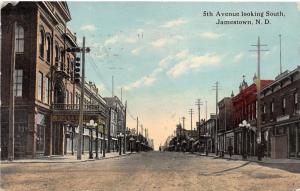 Jamestown North Dakota~5th Avenue South~Storefronts~Opera House~Billiards~1913