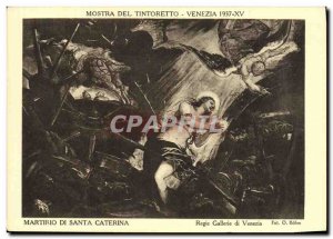 Old Postcard Tintoretto Venezia Mostra Del Martirio di Santa Caterina