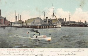 Navy Yard, Charlestown, Massachusetts, Very Early Postcard, Used in 1905