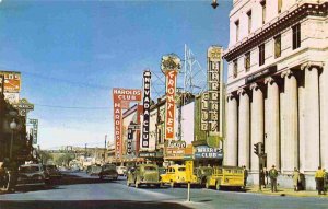 Virginia Street Cars Harrahs Casino Reno Nevada 1950s postcard