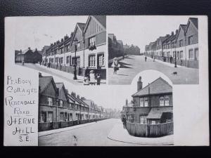 London HERNE HILL Peabody Cottage ROSENDALE ROAD c1908 by A.W. Durrell