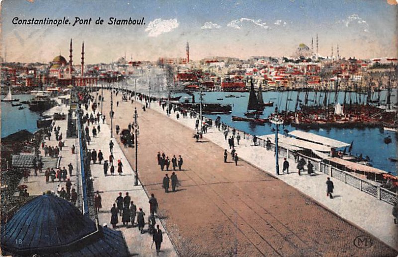 Pont de Stamboul Constantinople Turkey Unused 