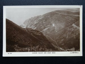 Devon Exmoor National Park HEDDON VALLEY & Coast Road - Old RP Postcard by Twiss