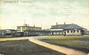 Rochester NH B&M Railroad Station Train Depot Postcard