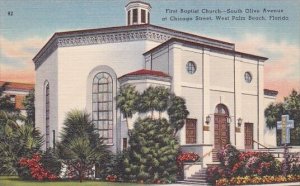 Florida West Palm Beach First Baptist Church South Olive Avenue At Chicago St...