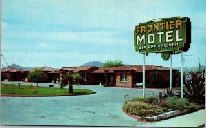 Postcard Arizona Tucson The Frontier Motel AAA Route 80 & 89 Roadside 1952 V62