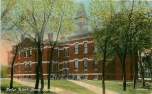 Artist Impression 1916 Dodge School Grand Island Nebraska postcard 9890