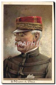 Old Postcard Army General Gallieni The defender of Paris