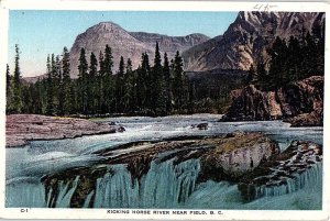 Postcard MOUNTAIN SCENE Field British Columbia BC AJ3515