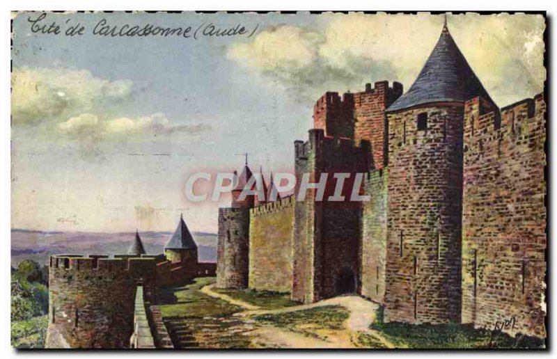 Old Postcard Cite De Carcassonne