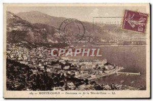 Old Postcard Monte Carlo Panorama Seen from the Dog Tete