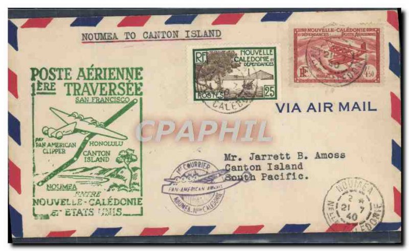 Letter 1 flight New Caledonia San Francisco July 21, 1940