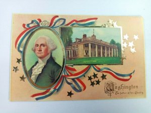 Vintage Postcard General George Washington The Father of His Country Divided