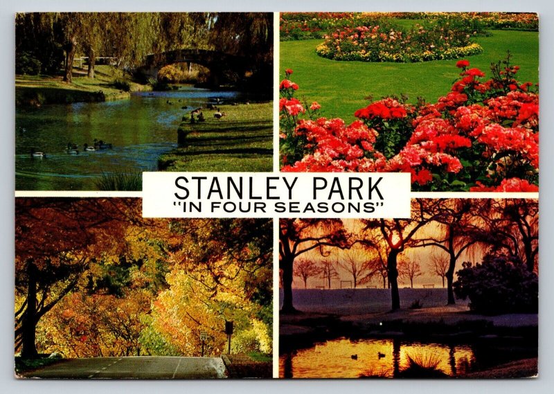 c1981 Stanley Park in Four Seasons Vancouver B.C. 4x6 VINTAGE Postcard 0262
