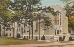 Hand Colored Postcard Hurlbut Memorial Chautauqua Lake NY Albertype