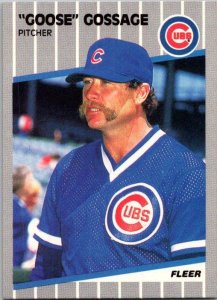 1989 Fleer Baseball Card Goose Gossage Chicago Cubs sk21010