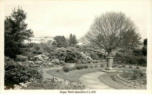 RPPC Postcard; Anzac Park, Hamilton New Zealand 5321 Formal Garden unposted