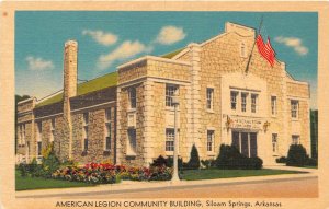 J11/ Siloam Springs Arkansas Postcard Linen American Legion Building 8