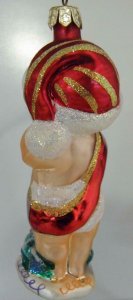 CHRISTOPHER RADKO CHRISTMAS KEWPIE 2000 GLASS ORNAMENT NEW IN BOX MADE IN POLAND