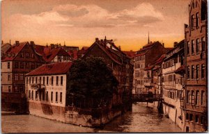 Germany Hannover Leine Insel Vintage Postcard C021