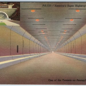 c1940s Fannettsburg, Pennsylvania Turnpike Tunnel America Highway Tuscarora A203