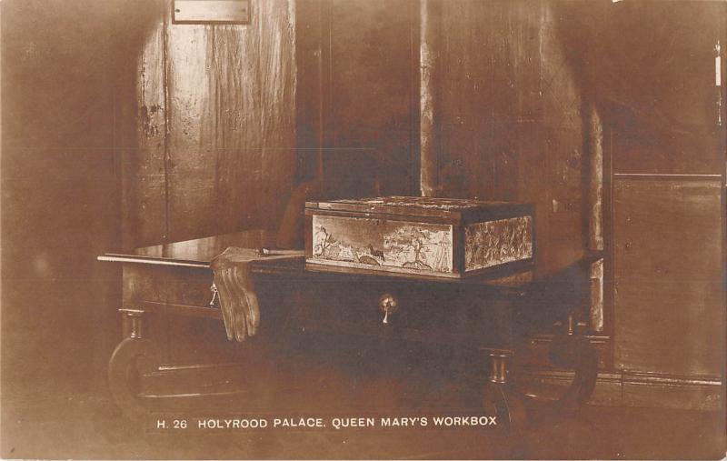 uk22314 queen marys workbox holyrood palace scotland real photo uk