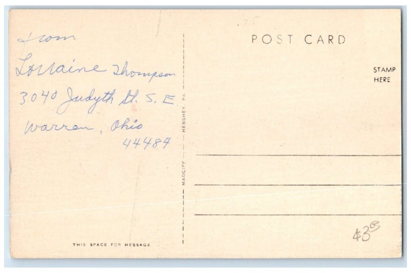 c1940 US Post Office Exterior Building Ford City Pennsylvania Vintage Postcard