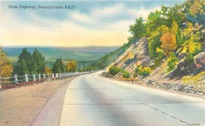 Pennsylvania State Highway PA-17 Linen Unused