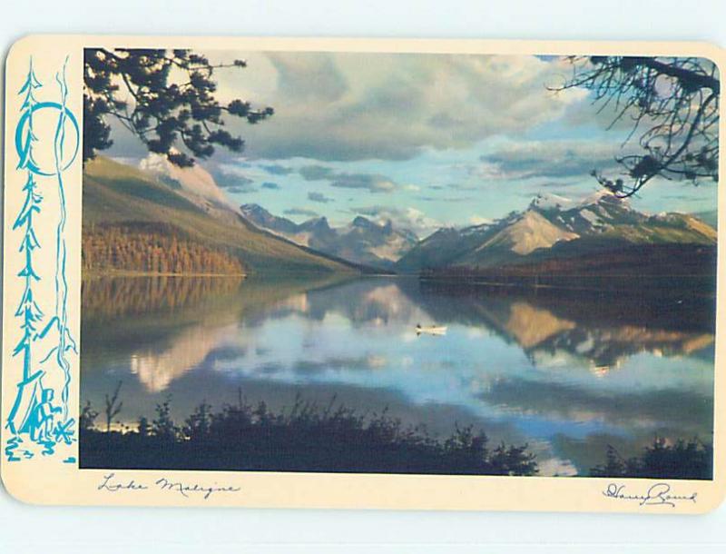 Unused Pre-1980 TOWN VIEW SCENE Maligne Lake - Jasper Alberta AB p8815