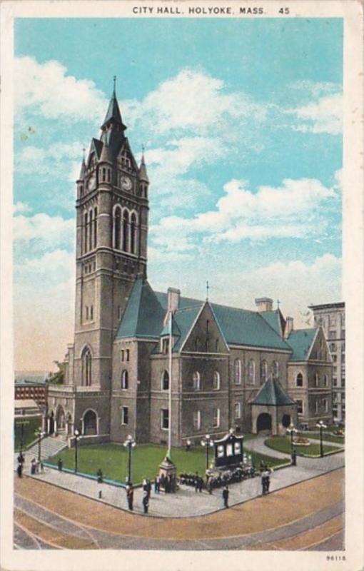Massachusetts Holyoke City Hall 1930 Curteich