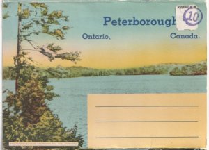 Peterborough Ontario Canada, Vintage PECO Folder Postcard, 18 Views