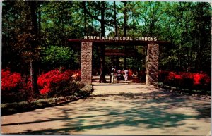 Postcard VA Norfolk Municipal Gardens