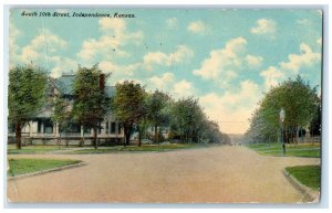1911 South 10th Street Road Independence Kansas Vintage Antique Posted Postcard