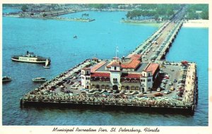 Vintage Postcard Municipal Recreation Pier Tourist Spot St. Petersburg Florida