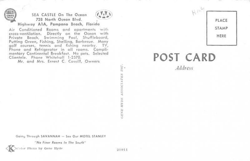 Sea Castle on the Ocean  Pompano Beach FL