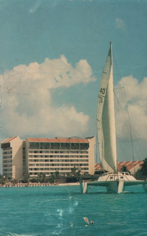 Vintage Postcard 1978 Americana Aruba Hotel and Casino Luxury Rooms Blue Seas