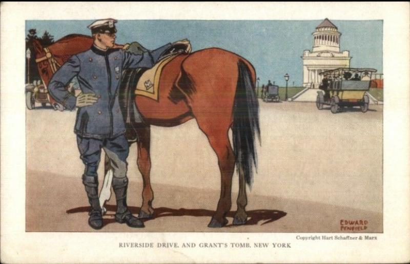 E Penfield New York City Police Officer/Horse Riverside Dr MARSHALL ILLINOIS