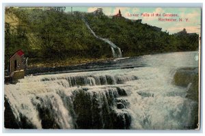 1913 Lower Falls Genesee River Lake Rochester New York Vintage Antique Postcard 