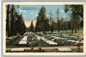 Old Postcard~Moravian Cemetery~Winston Salem,NC