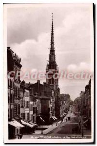 Old Postcard Villefranche sur Saone The Rue Nationale