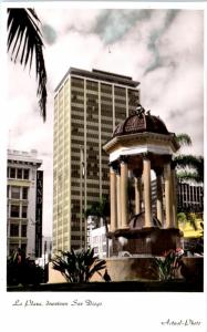 RPPC  SAN DIEGO, CA ~ LA PLAZA & US NATIONAL BANK Building   c1960s Postcard