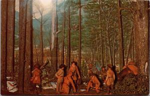 Daniel Boone Diorama Cumberland Gap Natl Historical Park Vtg Postcard L01