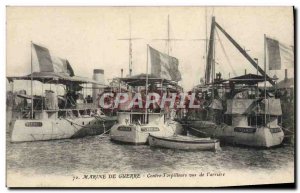 Old Postcard Boat War Against destroyers seen from the & # 39arriere