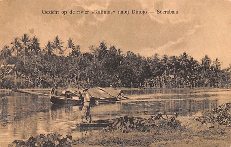 Gezicht op de River, Kalimas Soerabaia Indonesia, Republik Indonesia Unused 