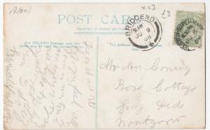 Somerset; The Pier, Weston Super Mare PPC 1908 PMK To Mrs Conwy, Nantgarw