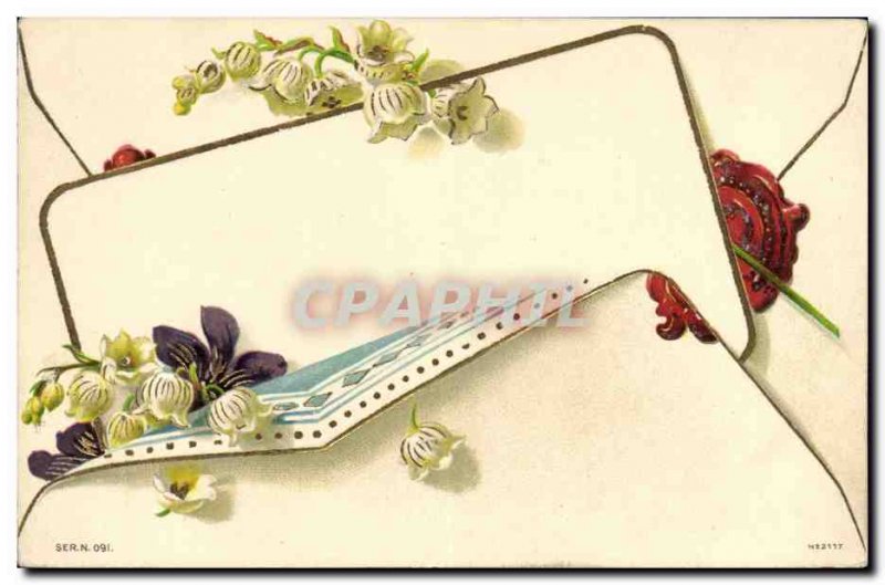 Old Postcard Fantasy Flowers Lily of the valley