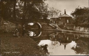 Armley West Yorkshire Canal c1910 Real Photo Postcard