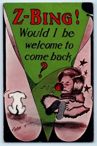 Z Bing Child Crying Would I Be Welcome To Come Back Cobb Shinn Signed Postcard