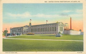 Atlanta Georgia Penitentiary (Prison) Linen Postcard  Unused