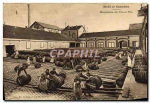 Old Postcard Folklore Wine Moet & Chandon Champagne Harvest Handling of wines...